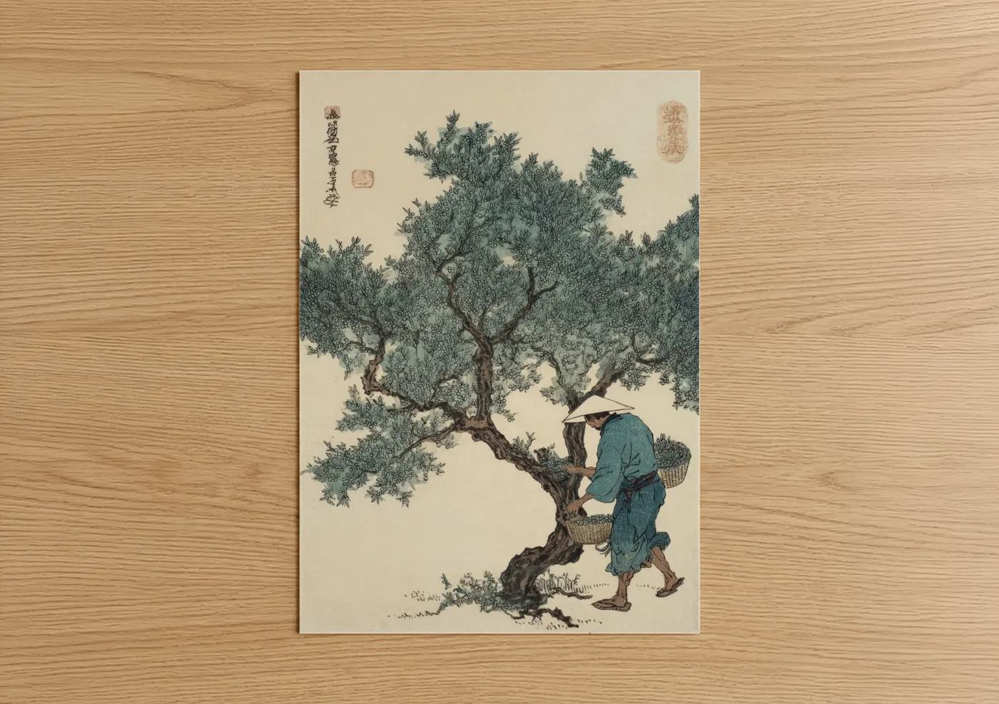 Olive Picker Traditional Harvest Wall Art