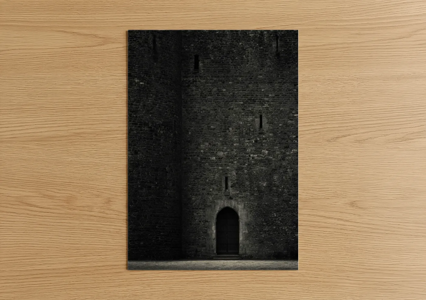 Dark Stone Castle Masonry Architecture Wall Art