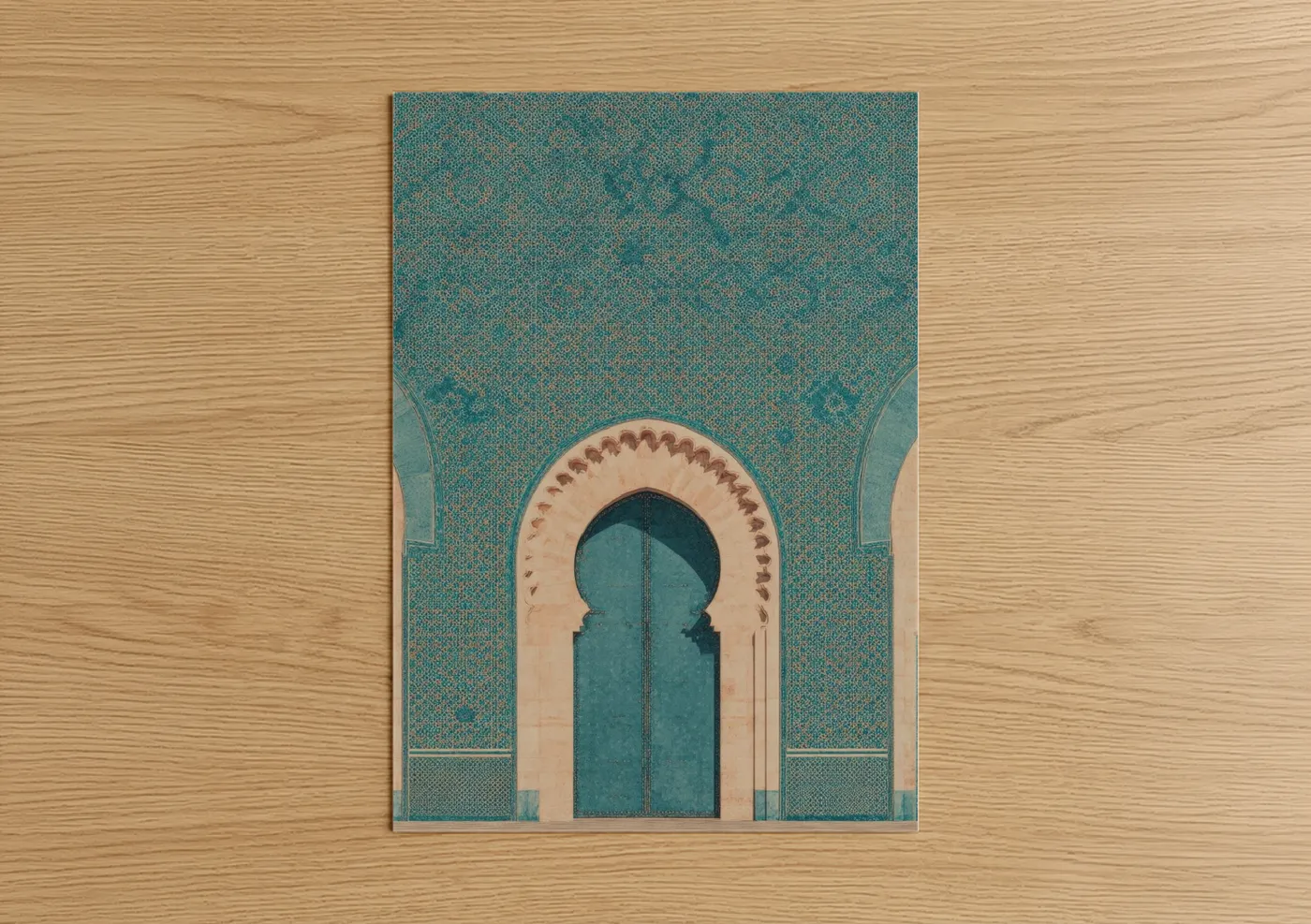 Turquoise Mosque Architecture Islamic Design Wall Art