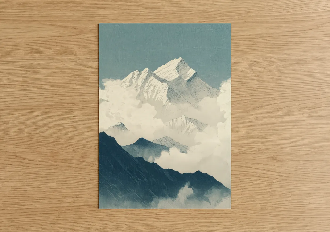 Snow-Covered Mount Everest Mountain Wall Art