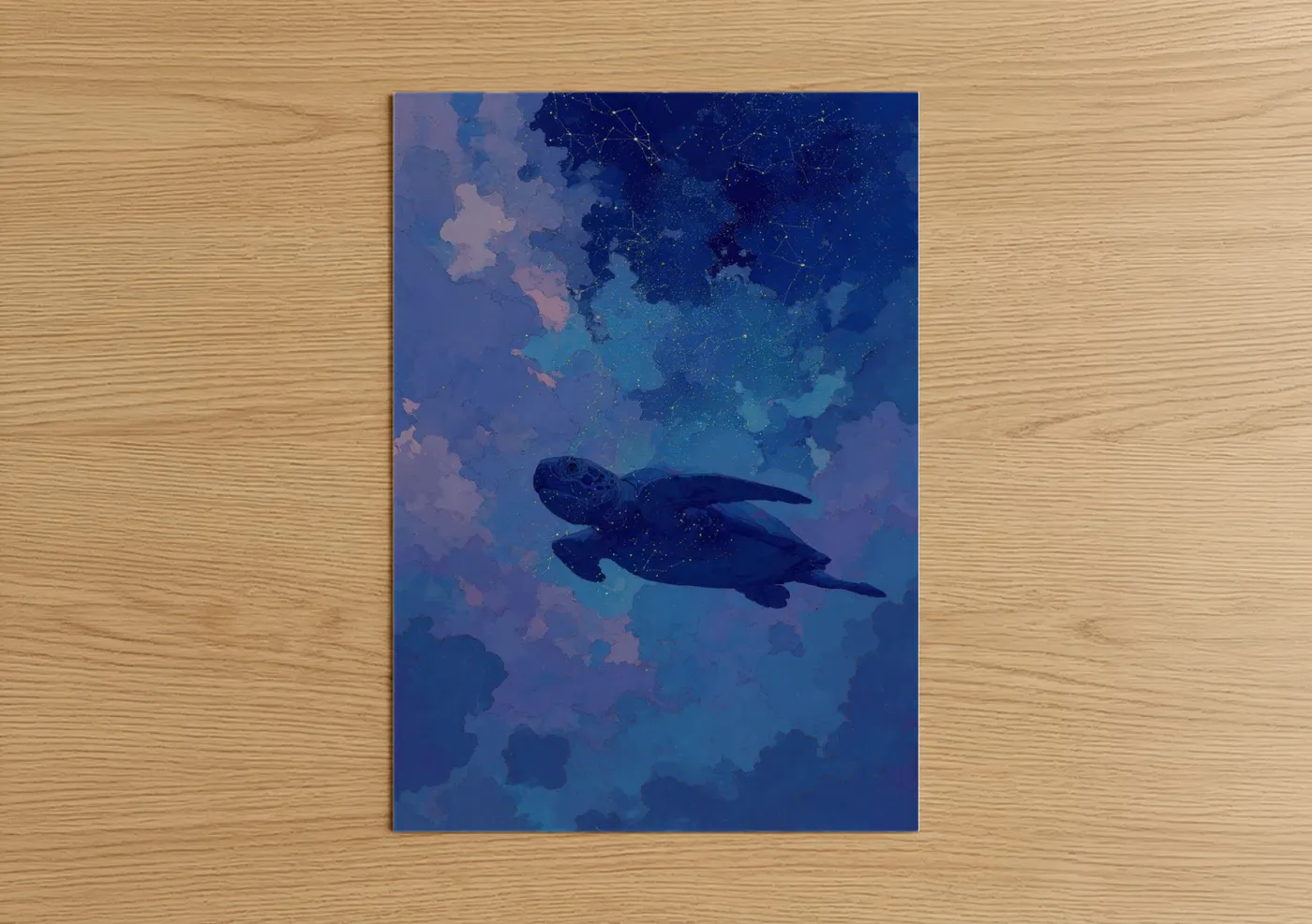 Celestial Turtle Night Sky Wall Art