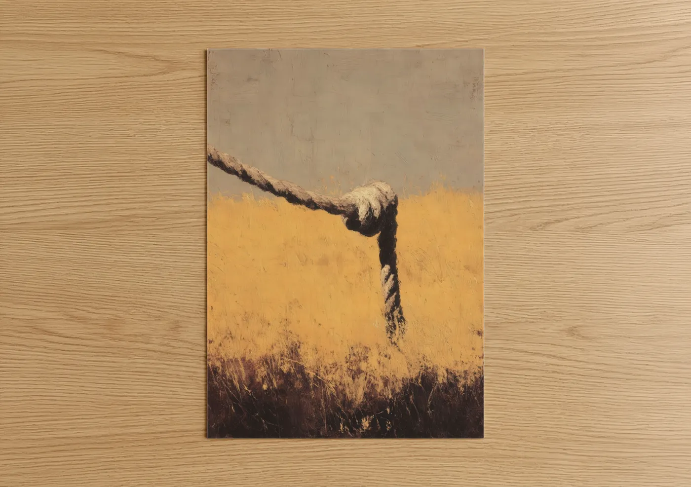 Golden Rope Knot Nautical Wall Art