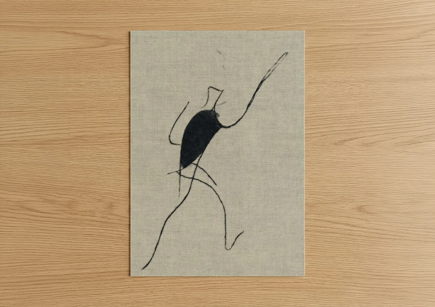 Minimalist Tennis Serve Line Wall Art