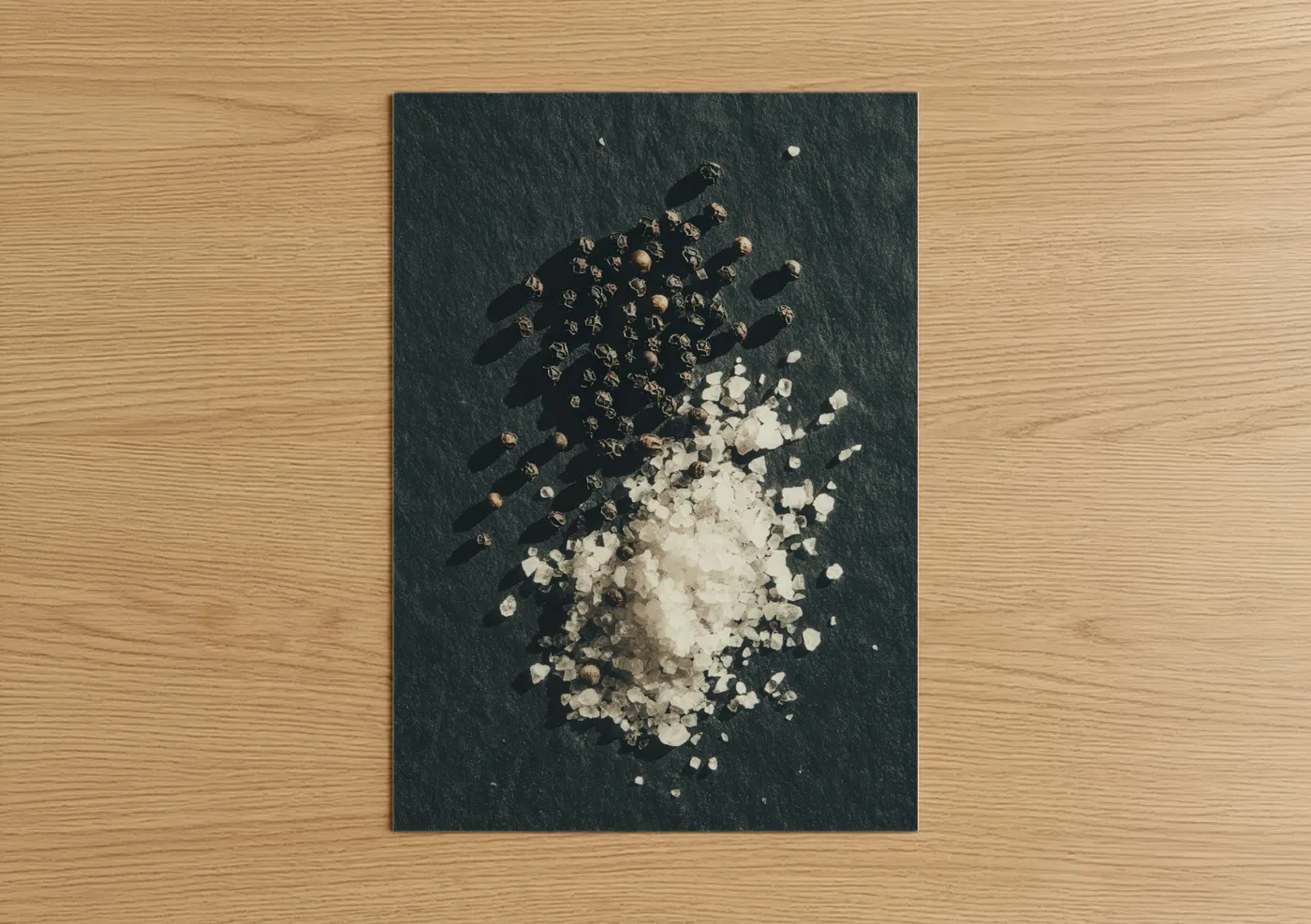 Sea Salt and Peppercorns Flat Lay Wall Art