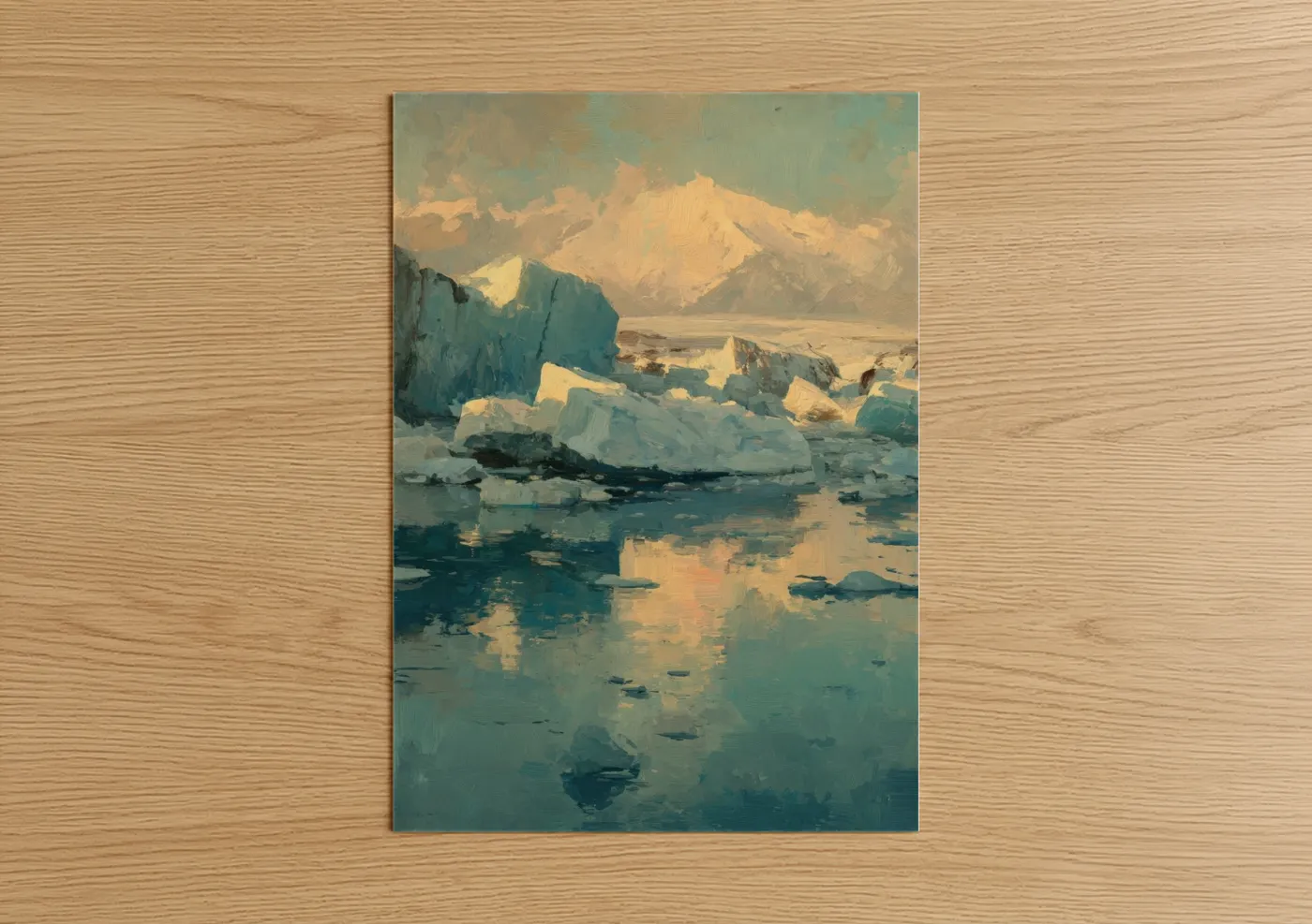 Alpine Glacier Dawn Mountain Landscape Wall Art