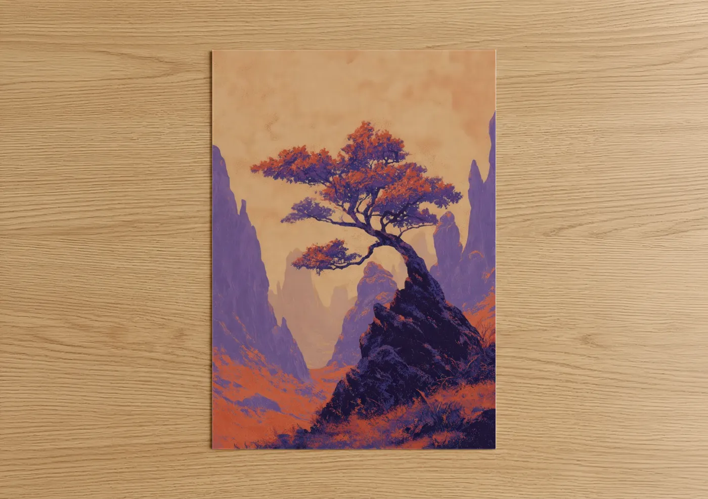Desert Sentinel Tree Painting Wall Art
