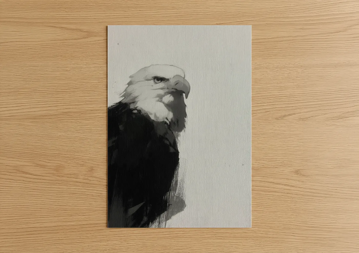 Majestic Eagle Black and White Portrait Wall Art
