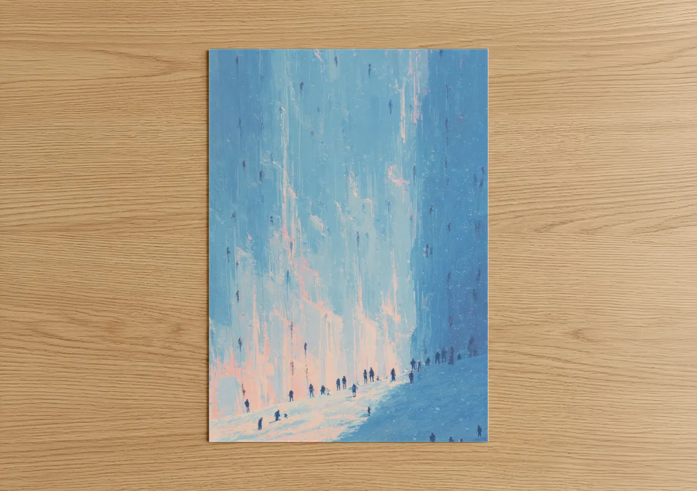 Ice Climbing Frozen Canyon Adventure Wall Art