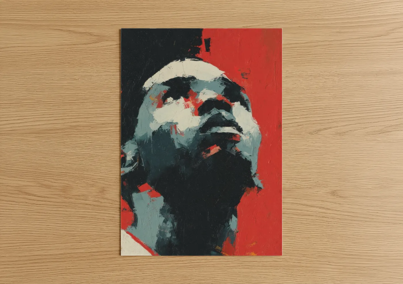 Bold Basketball Player Portrait Wall Art