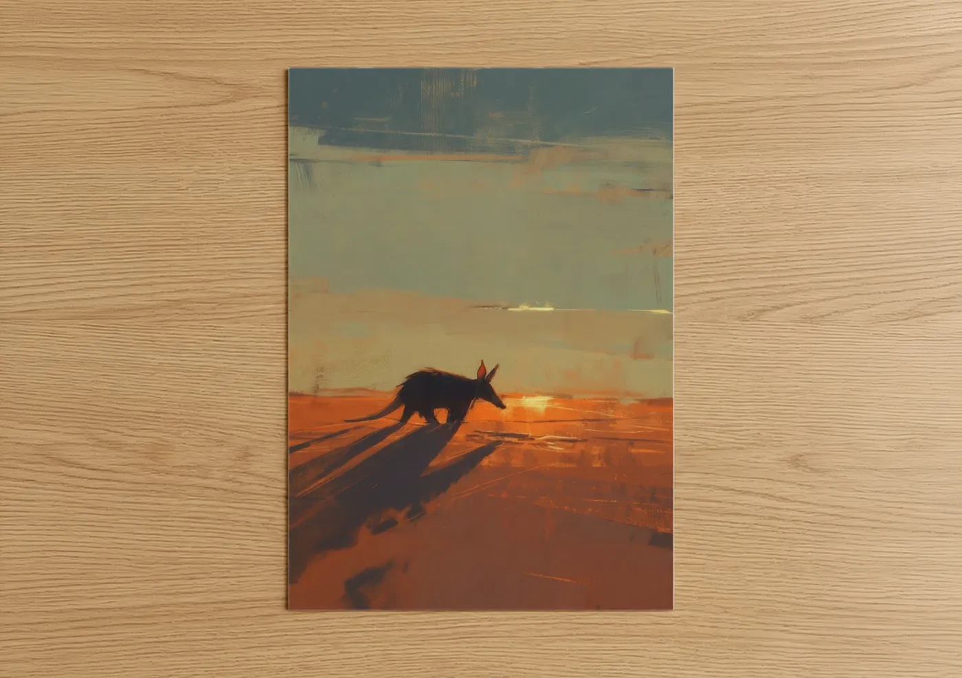 Aardvark Desert Sunset Wildlife Wall Art