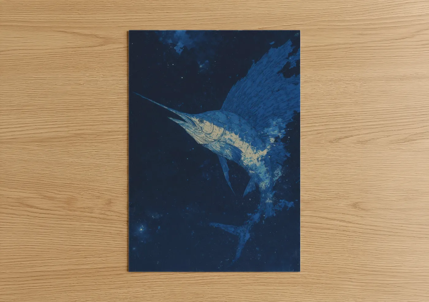 Celestial Sailfish Ocean Wall Art