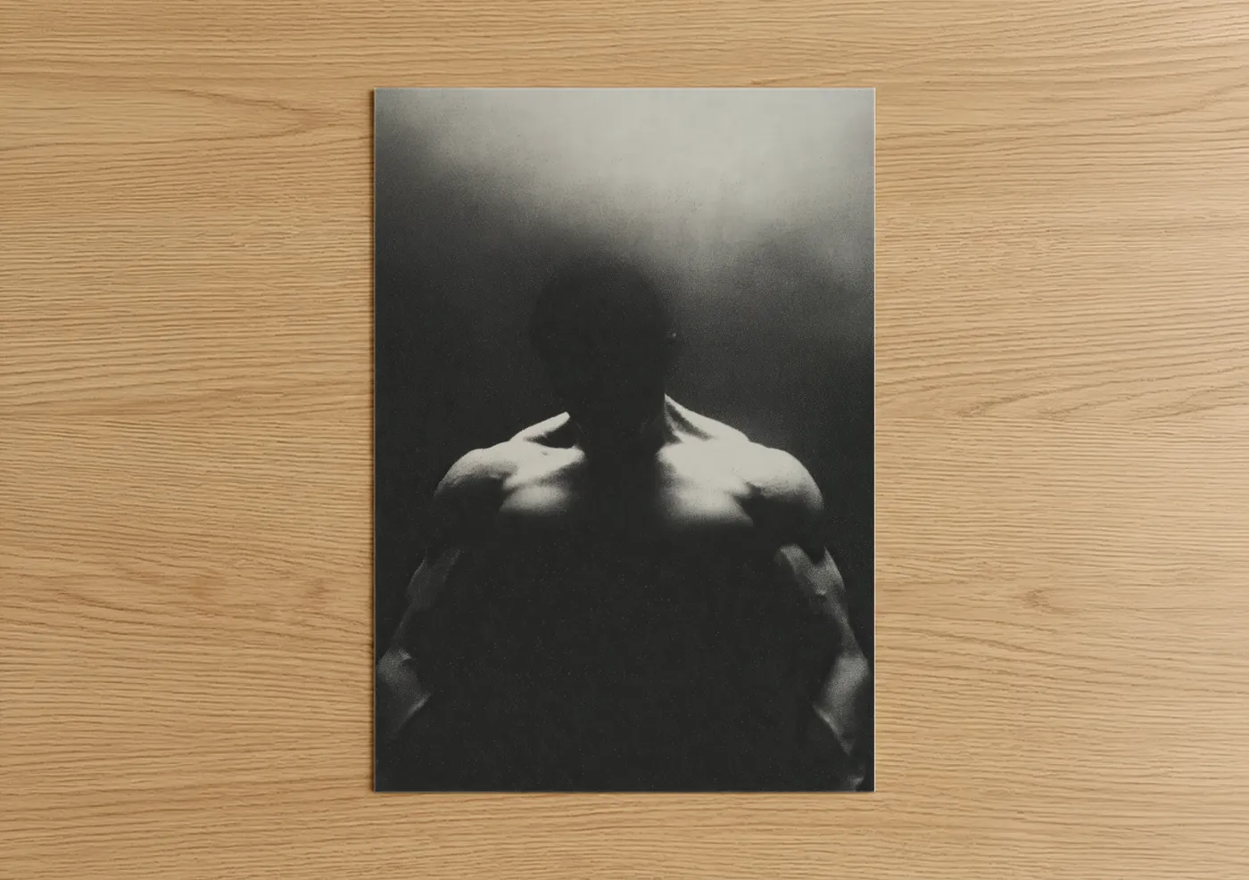 Muscular Silhouette Black And White Wall Art
