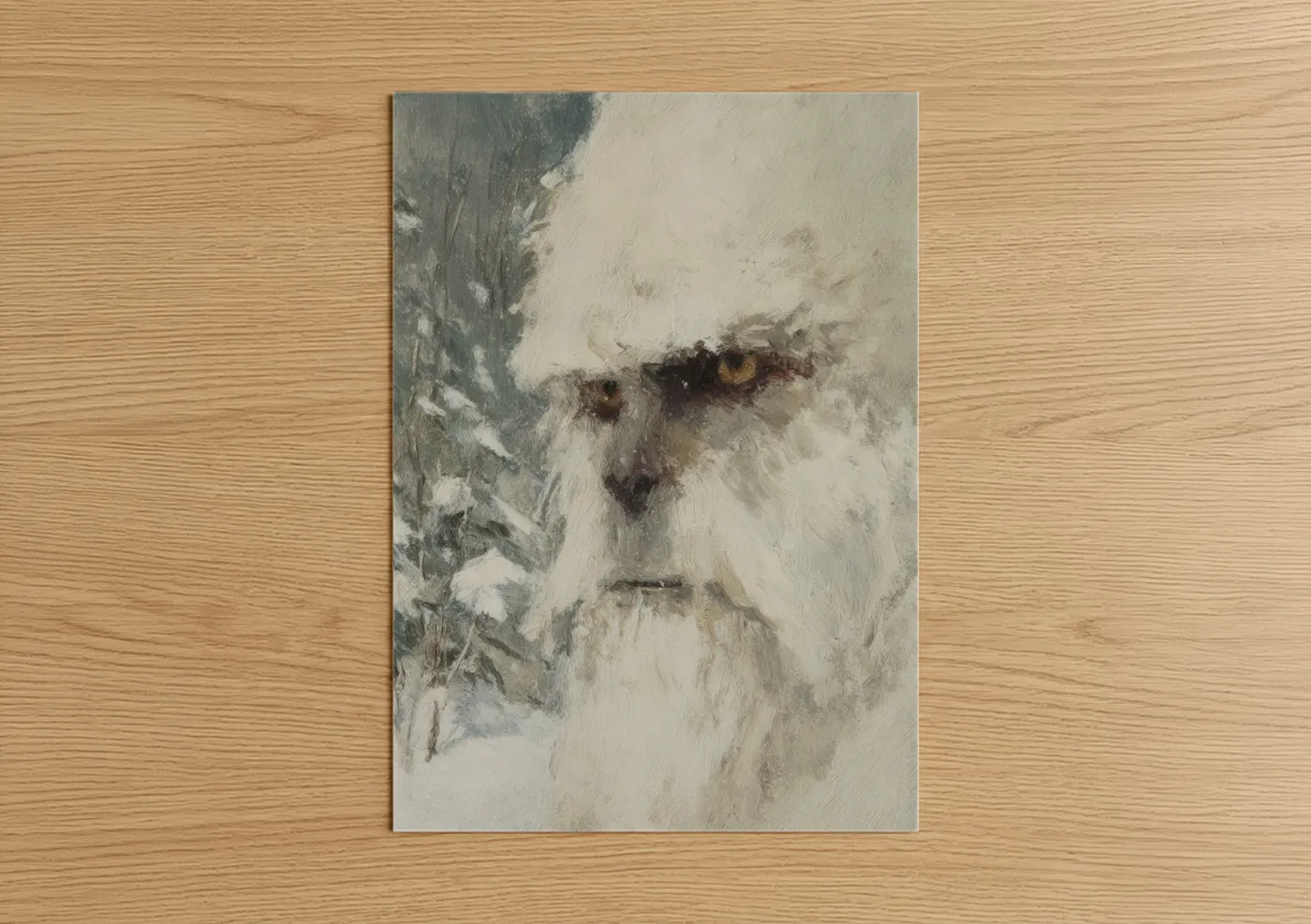 Snowy Yeti Mythical Creature Wall Art