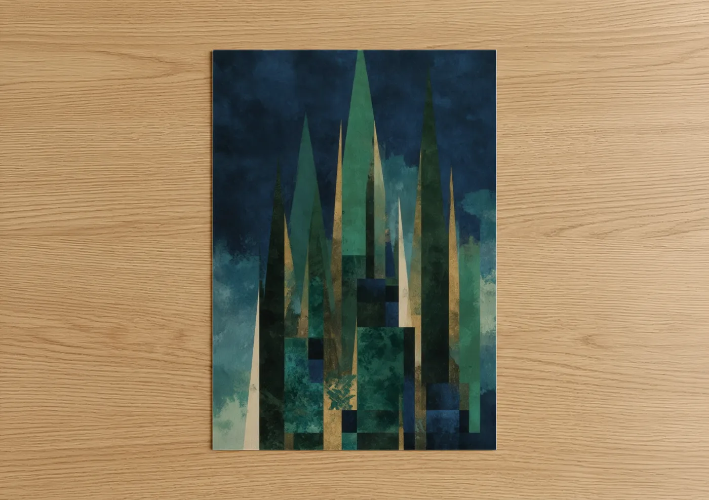 Mystical Cypress Tree Abstract Wall Art