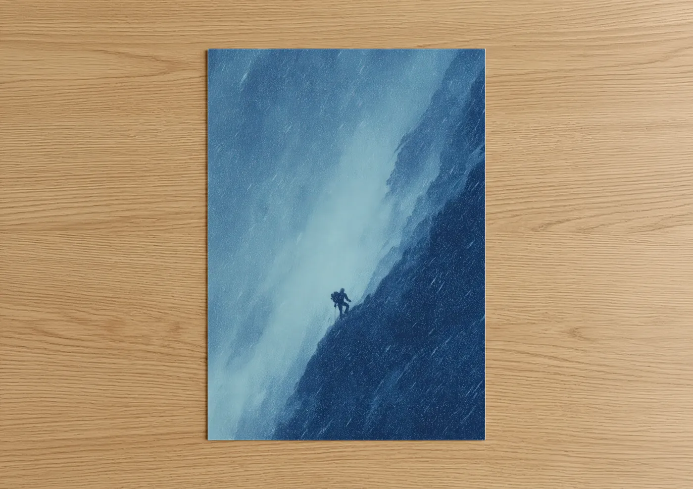 Ice Climber Snowy Mountain Winter Adventure Wall Art