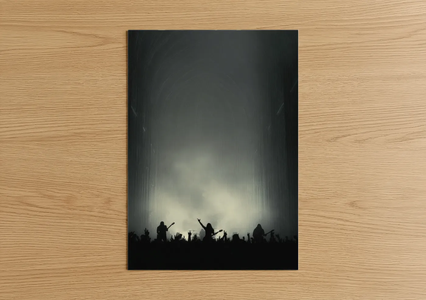 Death Metal Concert Crowd Silhouette Wall Art