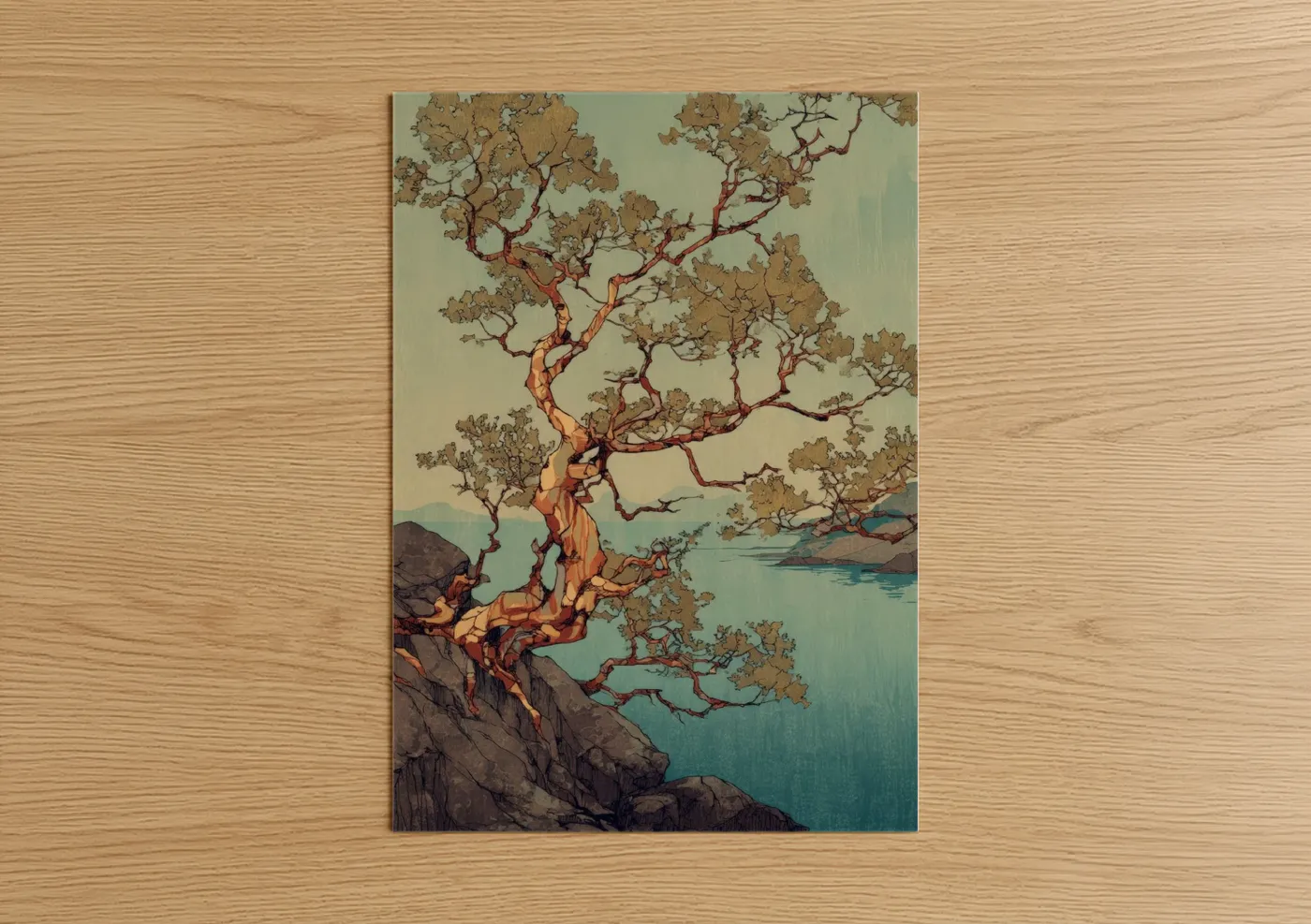 Coastal Arbutus Tree Watercolor Wall Art