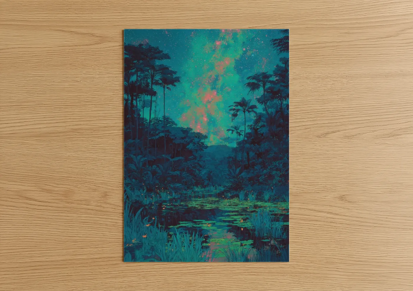 Tropical Milky Way Night Sky Aurora Wall Art