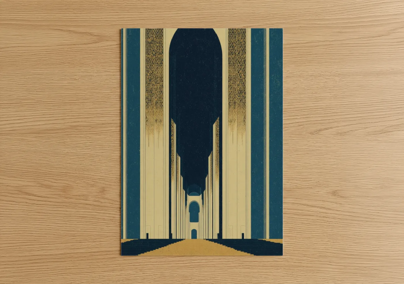 Art Deco Bridge Architecture Geometric Wall Art