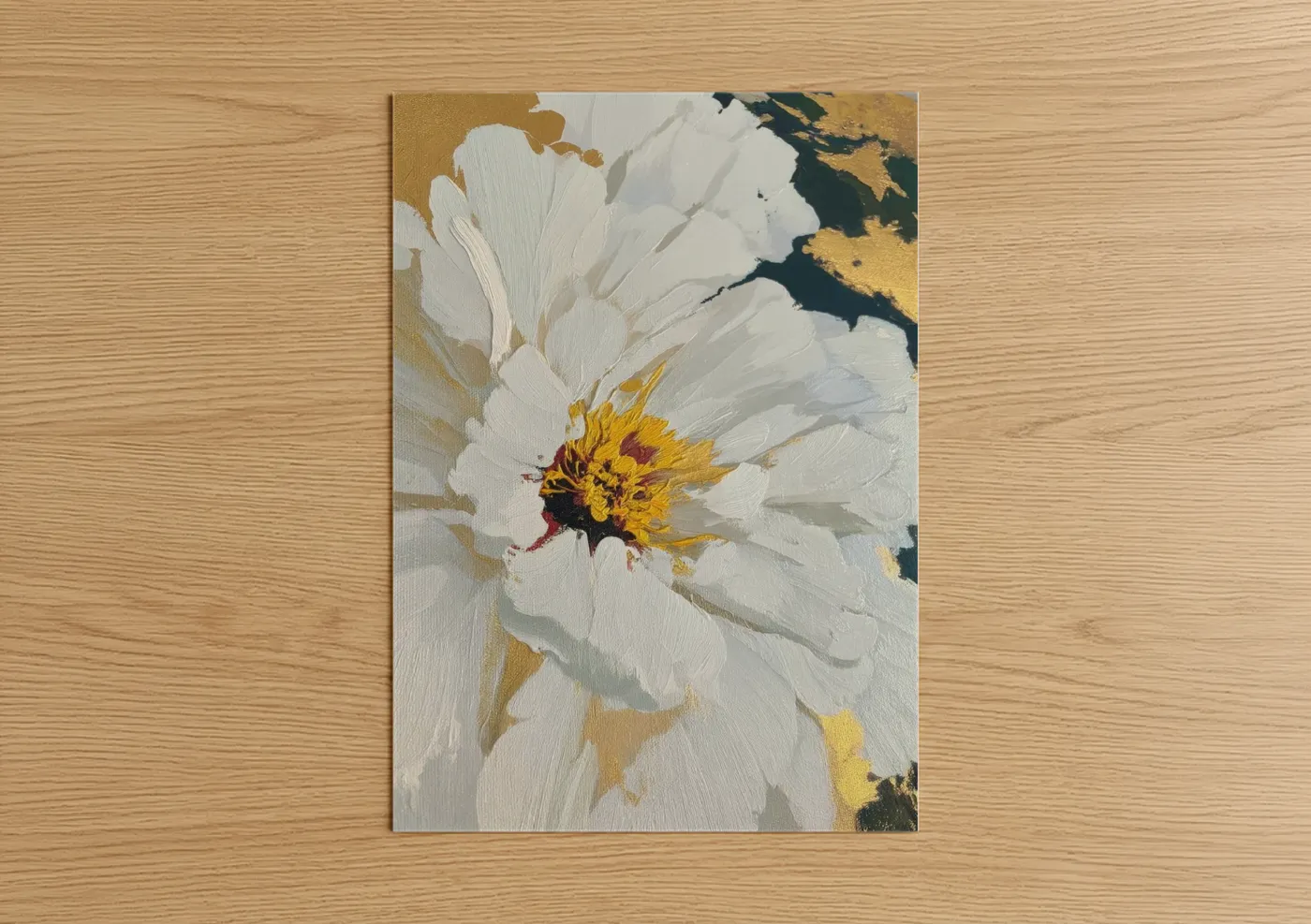 Ivory Peony Blossom Abstract Floral Wall Art