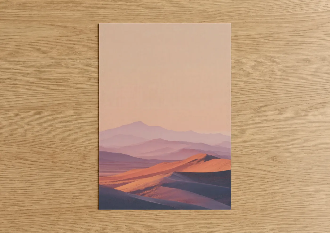 Golden Desert Sunrise Landscape Wall Art
