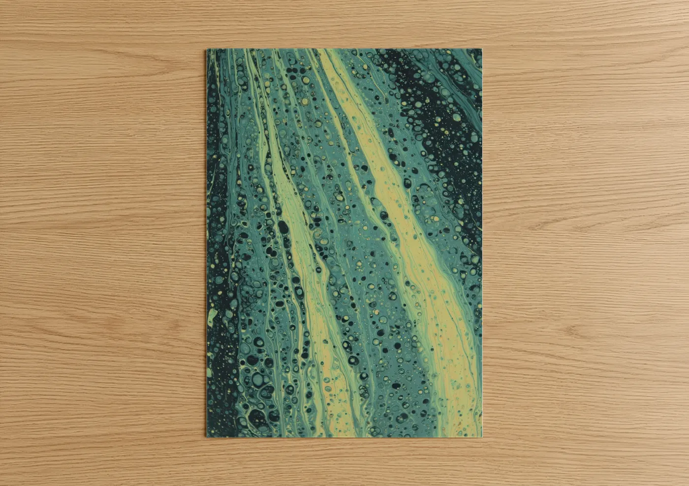 Abstract Fluid Marble Citrus Wall Art