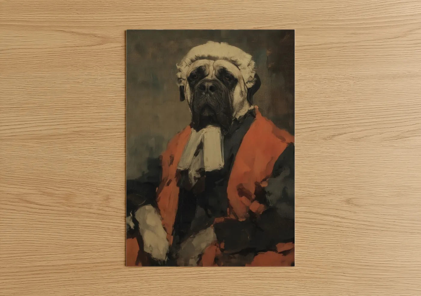 Dignified Mastiff in Judicial Robes Wall Art