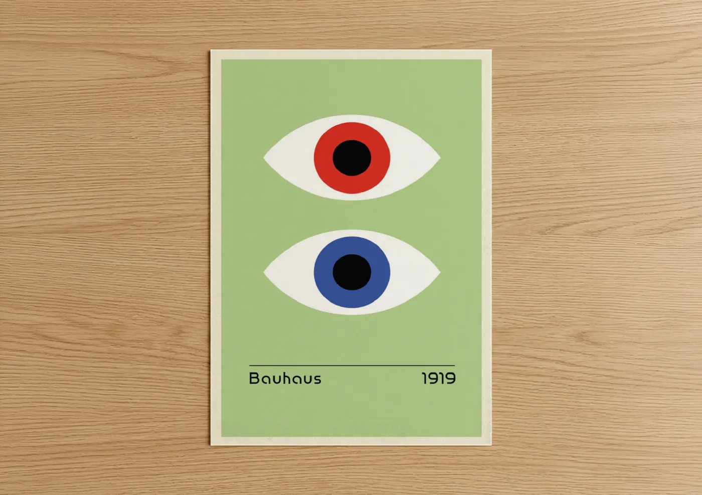 Bauhaus Eyes Geometric Abstract Wall Art