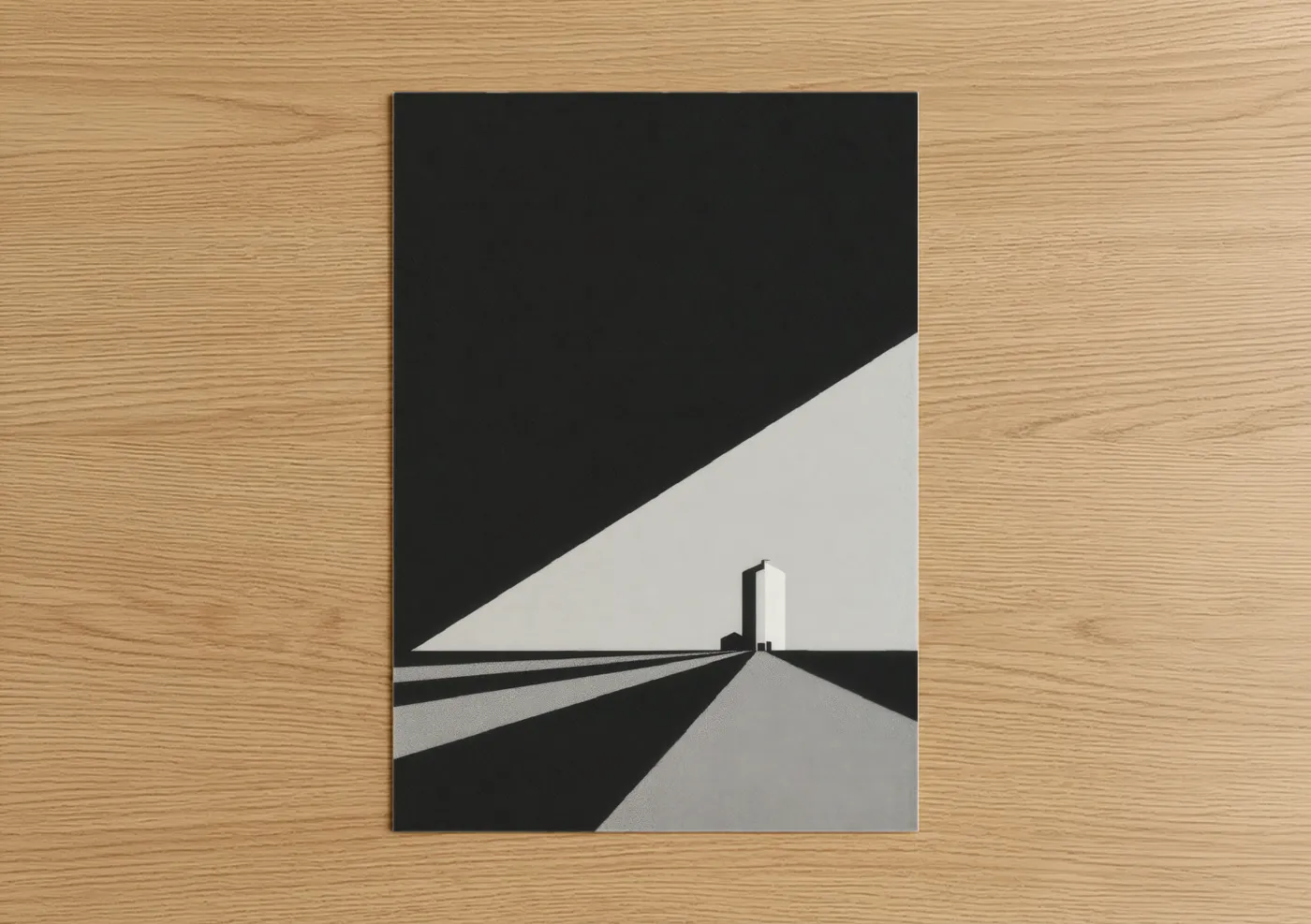 Minimal Farm Silo Architecture Wall Art