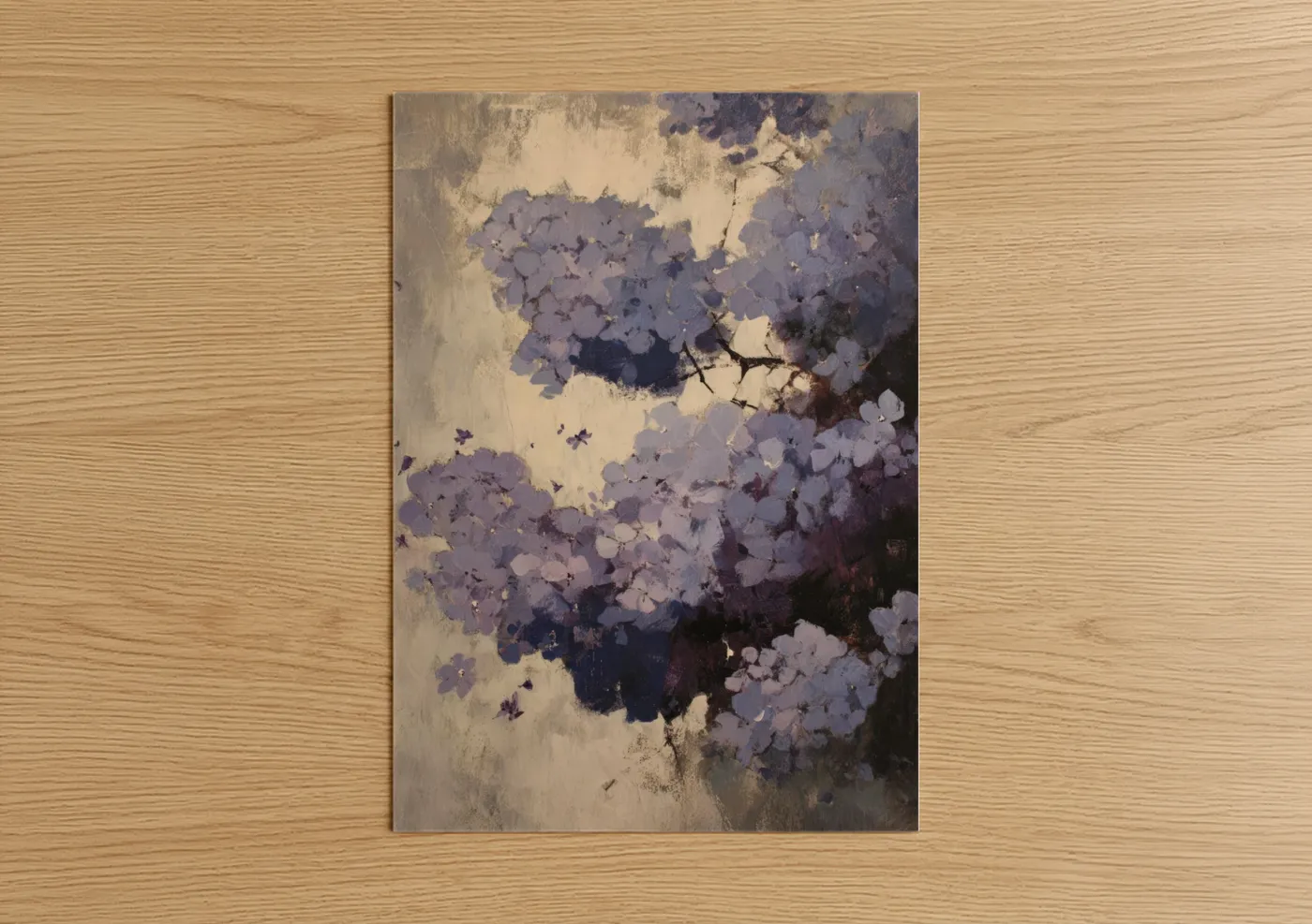 Soft Lilac Blooms Watercolor Wall Art