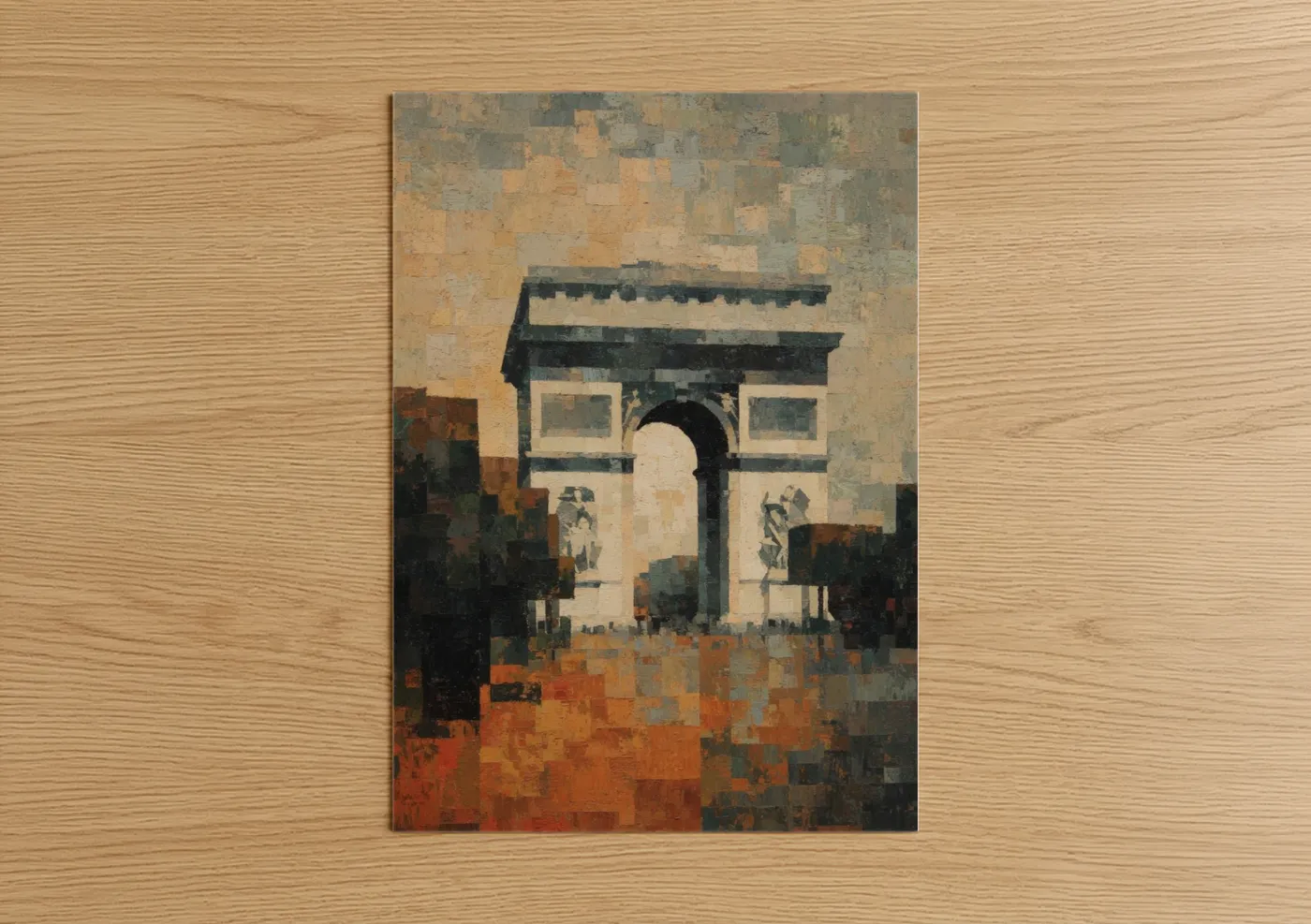 Arc de Triomphe Pixelated Modern Wall Art