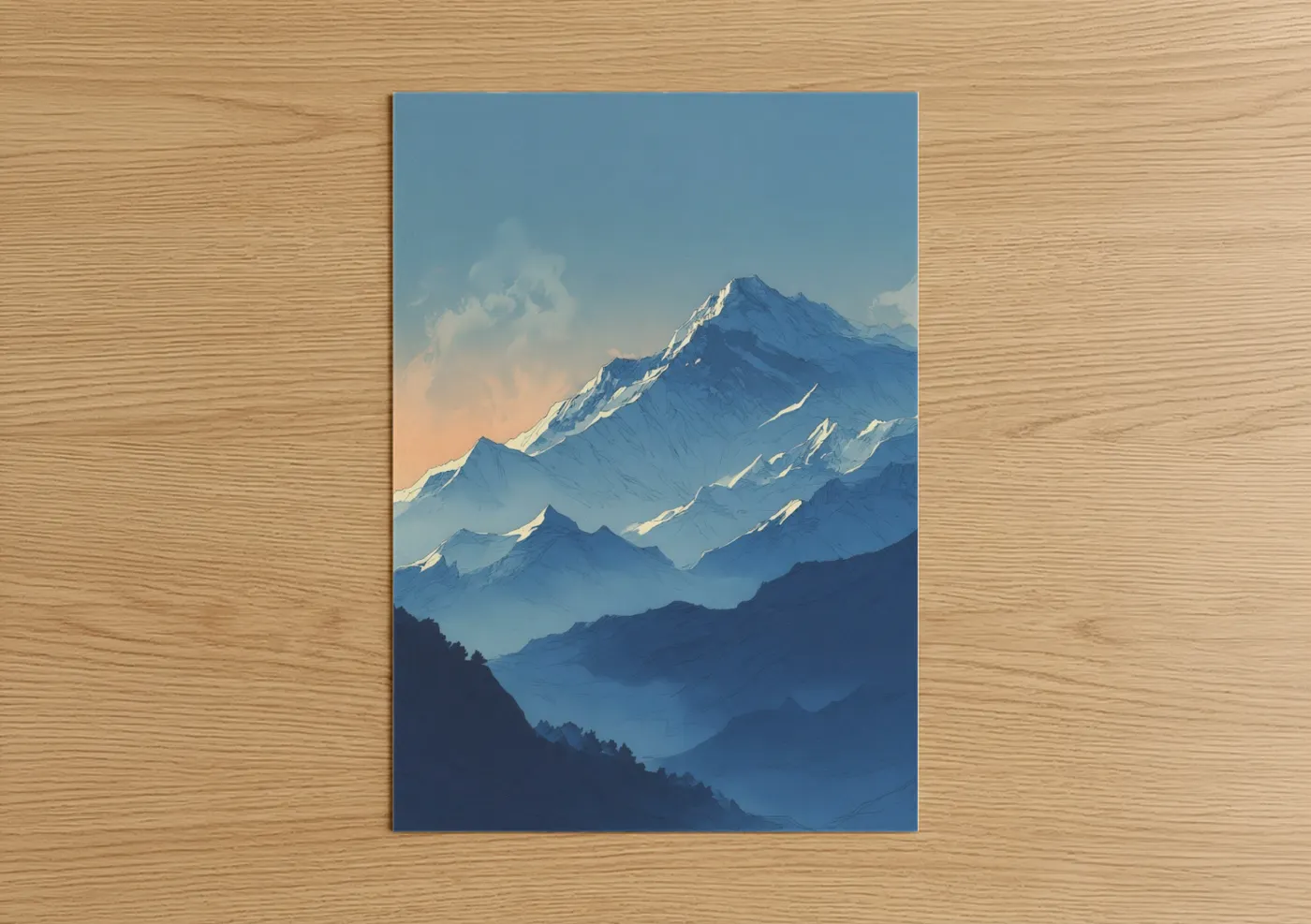 Mount Everest Alpine Sunrise Mountain Art Wall Art