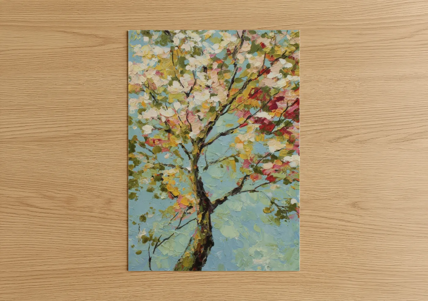 Blooming Magnolia Tree Impressionist Wall Art