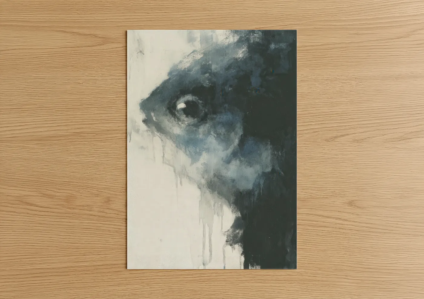Contemplative Bass Watercolor Wall Art