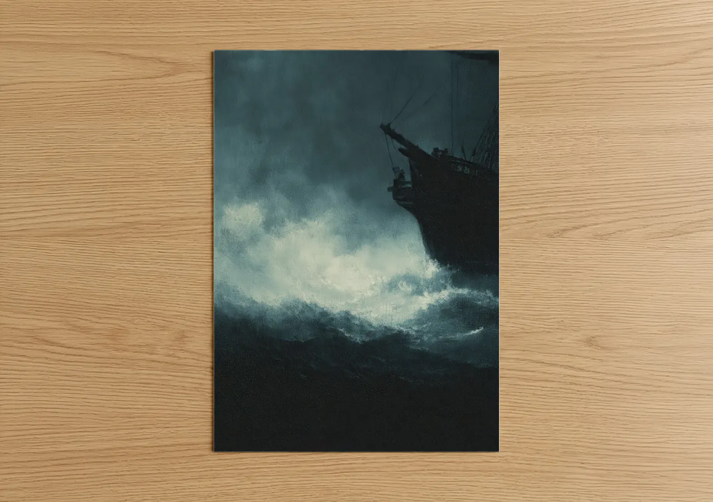 Stormy Shipwreck Dramatic Ocean Waves Wall Art