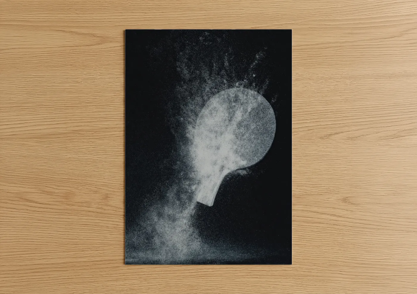 Table Tennis Powder Particle Spray Action Wall Art
