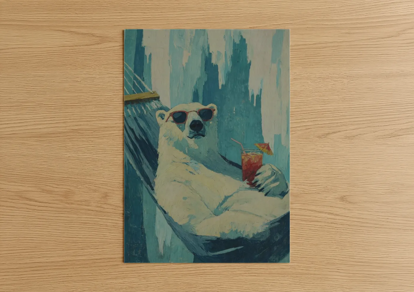 Cool Polar Bear With Sunglasses Art Wall Art
