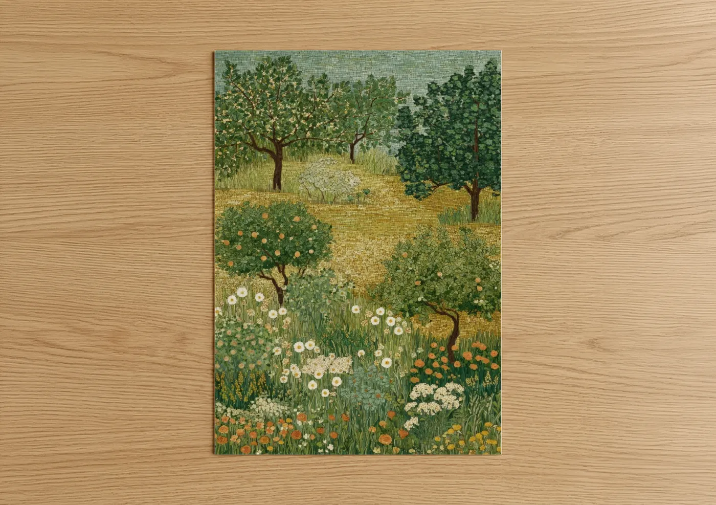 Orchard Meadow with Wildflowers Wall Art