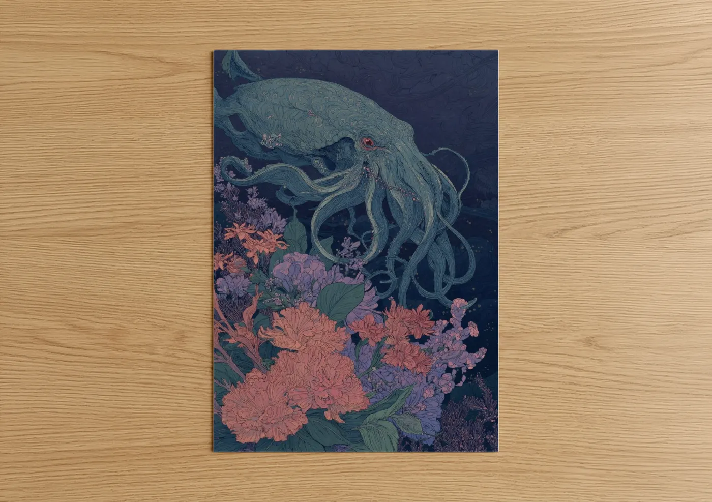 Ethereal Cthulhu Deep Sea Fantasy Wall Art