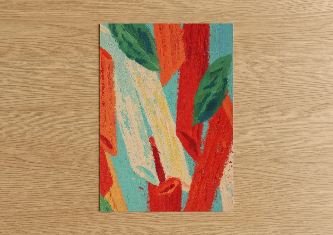 Vibrant Pasta Abstract Modern Wall Art