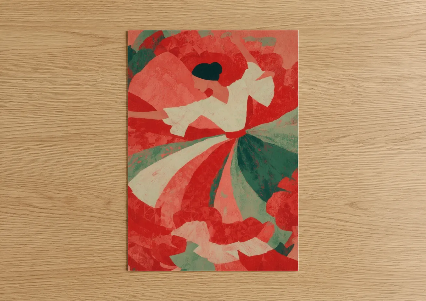 Crimson Poppy Cinco de Mayo Illustration Wall Art
