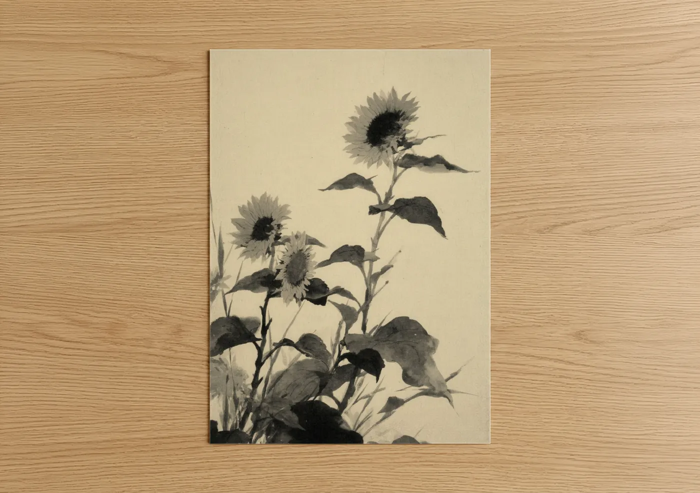 Vintage Sunflower Field Botanical Wall Art