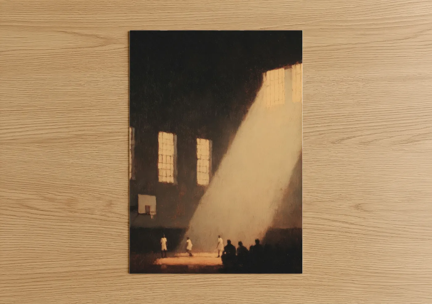 Cathedral Light Basketball Game Wall Art