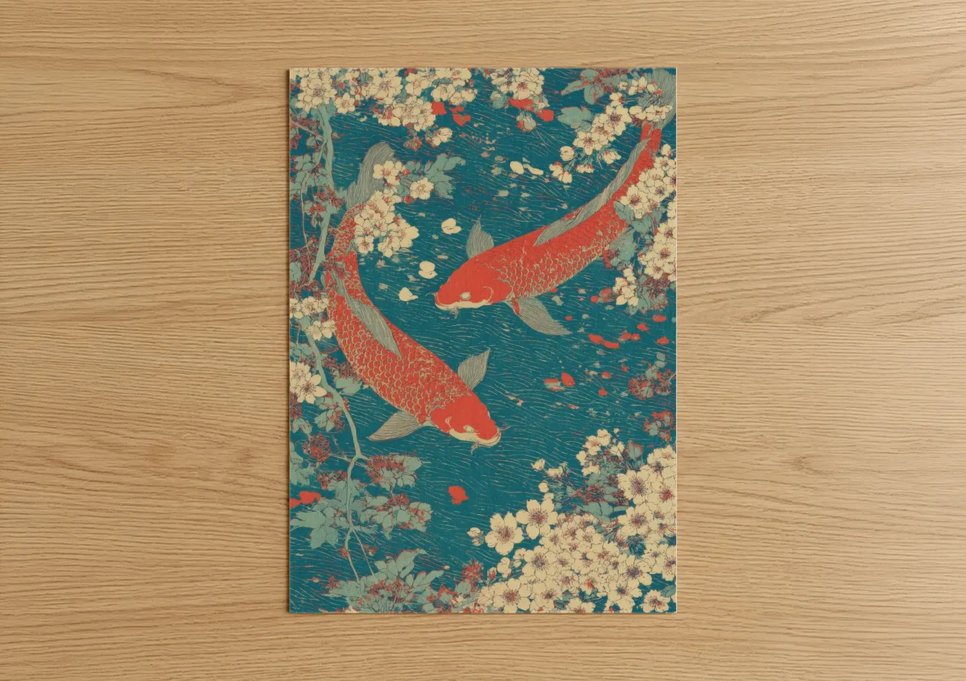 Celestial Koi Pisces Zodiac Wall Art