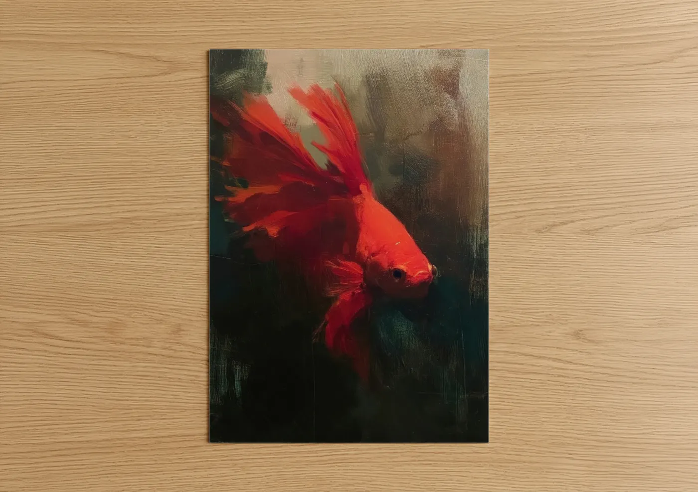 Red Betta Fish Aquarium Wall Art