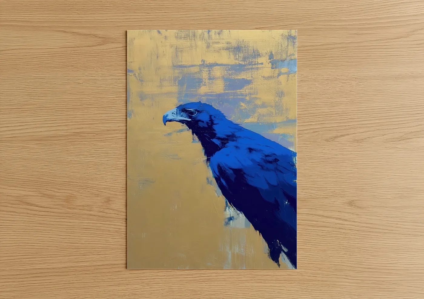 Azure Eagle Portrait Modern Wall Art