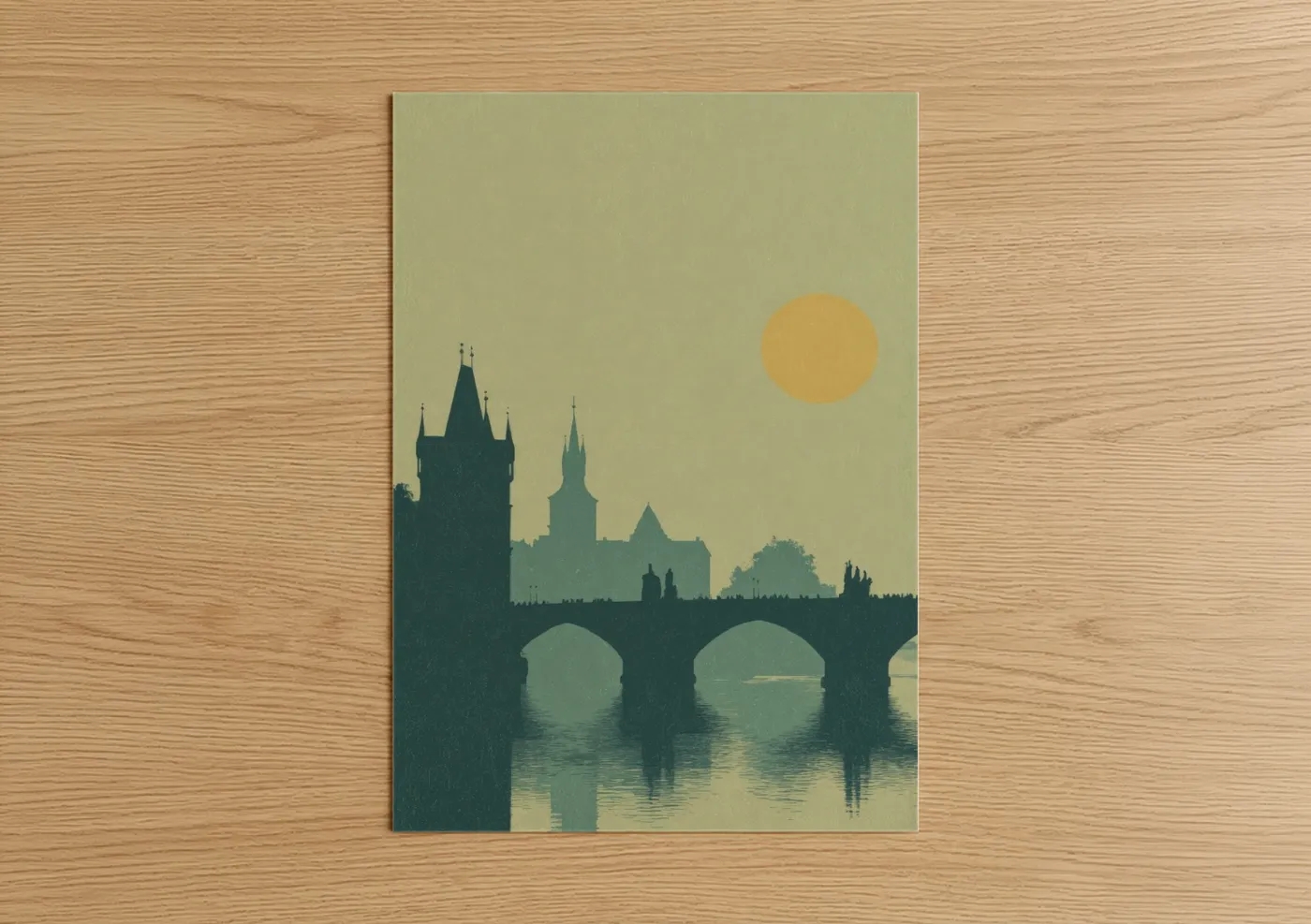Charles Bridge Prague Golden Sunrise Wall Art