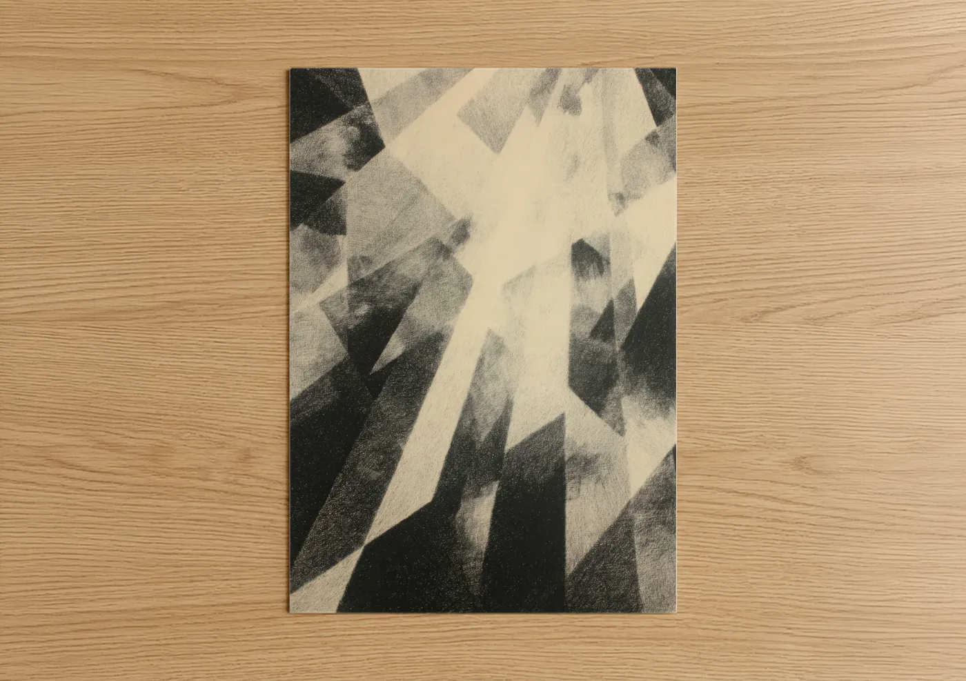 Monochrome Geometric Abstract Wall Art