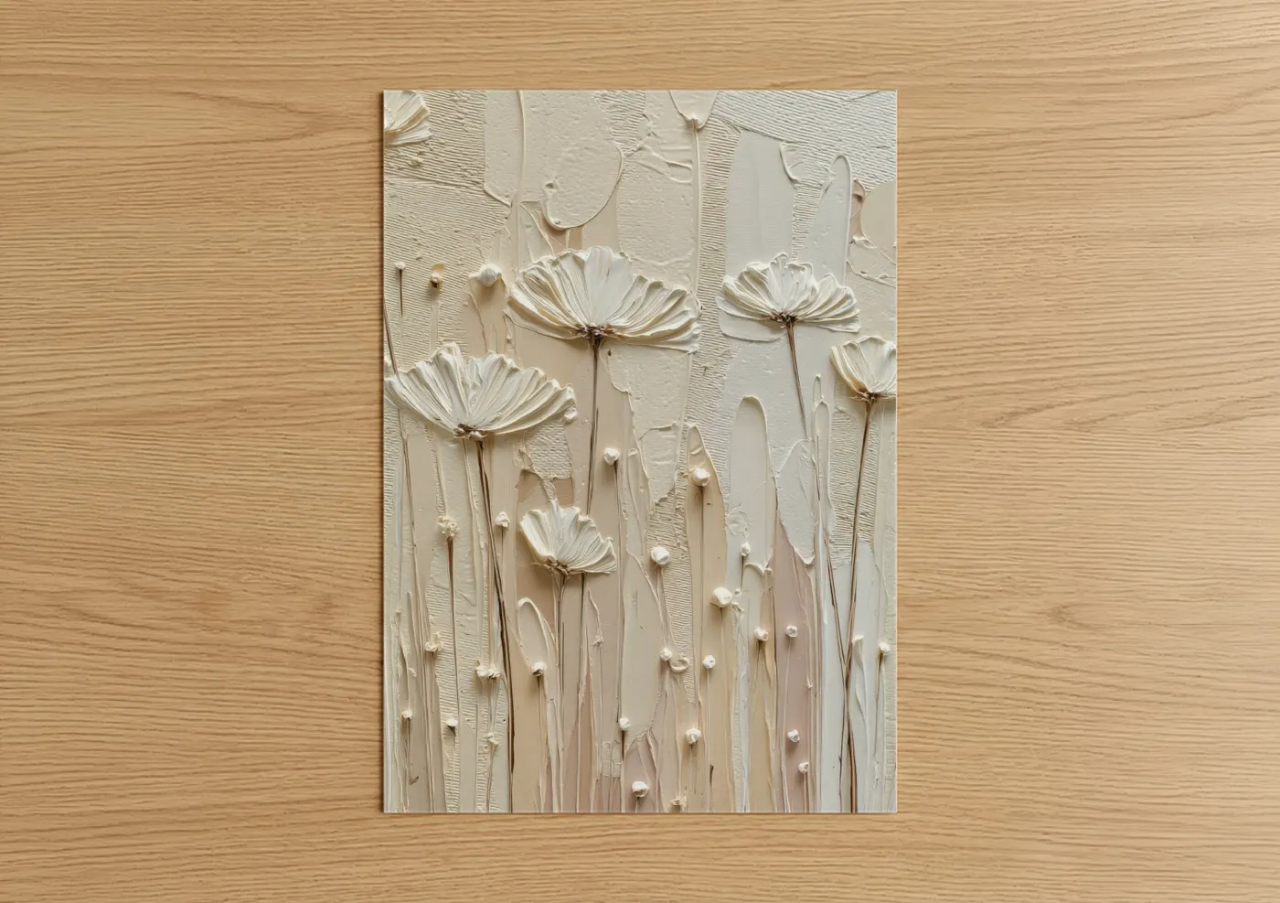 Textured Daisy Relief Floral Wall Art