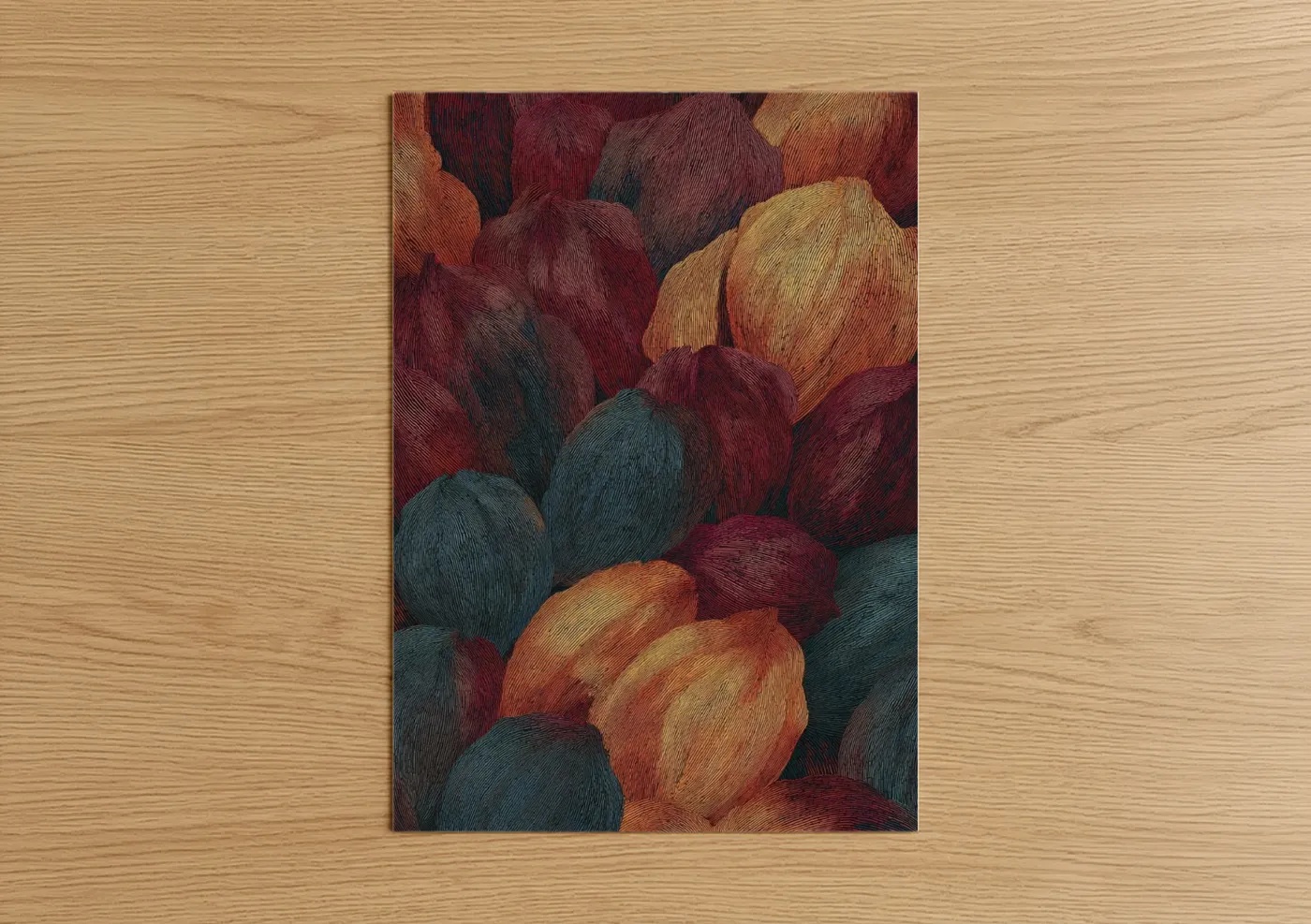 Autumn Popcorn Abstract Art Wall Art